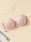 Plus Contrast Lace Scallop Trim Bra·Dusty Pink·100C hinta ja tiedot | Naisten aluspaidat | hobbyhall.fi