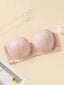 Plus Contrast Lace Scallop Trim Bra·Dusty Pink·90D hinta ja tiedot | Naisten aluspaidat | hobbyhall.fi