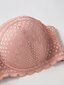 Plus Contrast Lace Scallop Trim Bra·Dusty Purple·105D hinta ja tiedot | Naisten aluspaidat | hobbyhall.fi