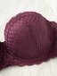 Plus Contrast Lace Scallop Trim Bra·Purple·100D hinta ja tiedot | Naisten aluspaidat | hobbyhall.fi