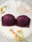 Plus Contrast Lace Scallop Trim Bra·Purple·85C hinta ja tiedot | Naisten aluspaidat | hobbyhall.fi