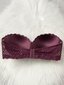 Plus Contrast Lace Scallop Trim Bra·Purple·95C hinta ja tiedot | Naisten aluspaidat | hobbyhall.fi