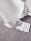 Plus Contrast Lace Scallop Trim Bra·White·90D hinta ja tiedot | Naisten aluspaidat | hobbyhall.fi