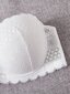 Plus Contrast Lace Scallop Trim Bra·White·90D hinta ja tiedot | Naisten aluspaidat | hobbyhall.fi