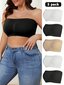 Plus 5kpl Solid Bandeau Bra·Multicolor·3XL hinta ja tiedot | Naisten aluspaidat | hobbyhall.fi