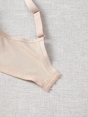 Plus Size Solid Underwire High Support Underwire Yksinkertainen Bra·Beige·85C hinta ja tiedot | Naisten aluspaidat | hobbyhall.fi