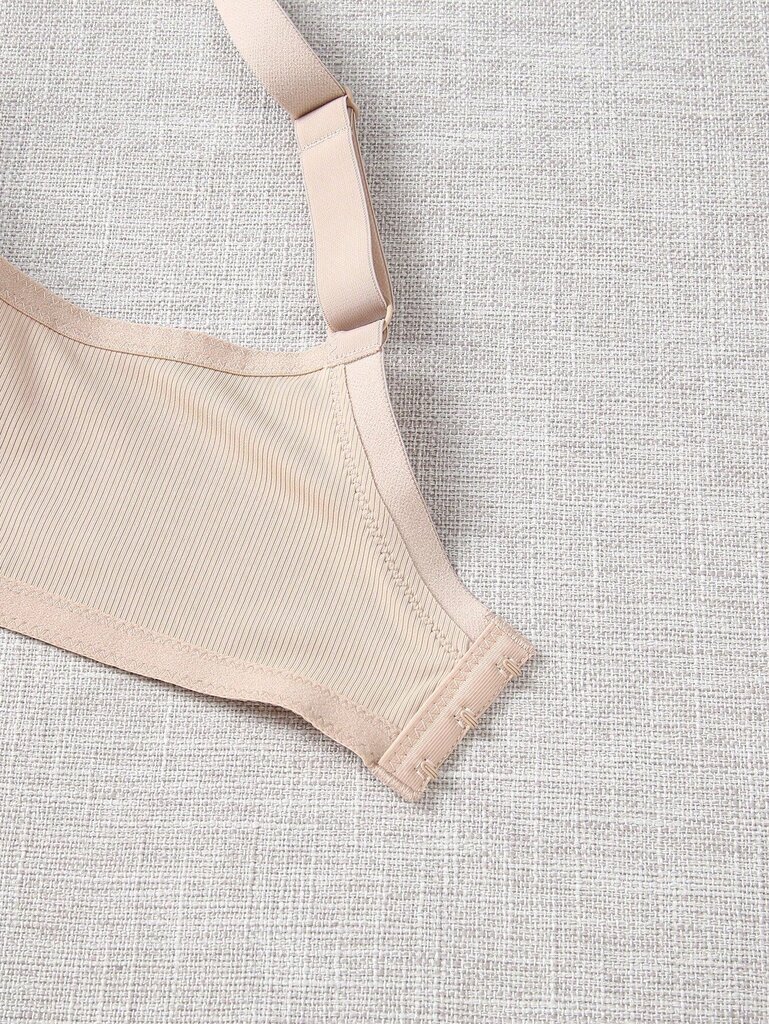 Plus Size Solid Underwire High Support Underwire Yksinkertainen Bra·Beige·95D hinta ja tiedot | Naisten aluspaidat | hobbyhall.fi