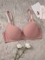 Plus Size Solid Underwire High Support Underwire Yksinkertainen Bra·Dusty Pink·105D hinta ja tiedot | Naisten aluspaidat | hobbyhall.fi