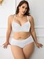 Plus Size Solid Underwire High Support Underwire Simple Bra·White·100C hinta ja tiedot | Naisten aluspaidat | hobbyhall.fi