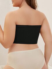 3kpl Plus Size Yksivärinen laskostettu Bandeau Bra·Multicolor·1XL hinta ja tiedot | Naisten aluspaidat | hobbyhall.fi