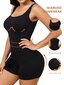 Plus Size Solid Shapewear Rento Mukava vahva Taso Keski Stretch Bodysuit·Musta·3XL hinta ja tiedot | Naisten aluspaidat | hobbyhall.fi