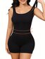 Plus Size Solid Shapewear Rento Mukava vahva Taso Keski Stretch Bodysuit·Musta·3XL hinta ja tiedot | Naisten aluspaidat | hobbyhall.fi