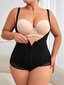 Plus Contrast Lace Hook And Eye Shapewear Bodysuit·Musta·3XL hinta ja tiedot | Naisten aluspaidat | hobbyhall.fi