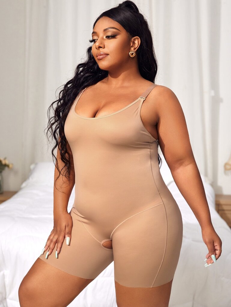 Plus Solid Shapewear·Khaki·2XL hinta ja tiedot | Naisten aluspaidat | hobbyhall.fi