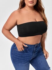 Plus Solid Strapless Bra·Black·1XL hinta ja tiedot | Naisten aluspaidat | hobbyhall.fi