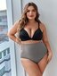 Plus Honeycomb Textured Shapewear Sukkahousut·Grey·1XL hinta ja tiedot | Naisten aluspaidat | hobbyhall.fi