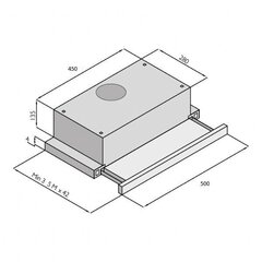 BHD 1190 MX IX 50 Berk hinta ja tiedot | Liesituulettimet | hobbyhall.fi