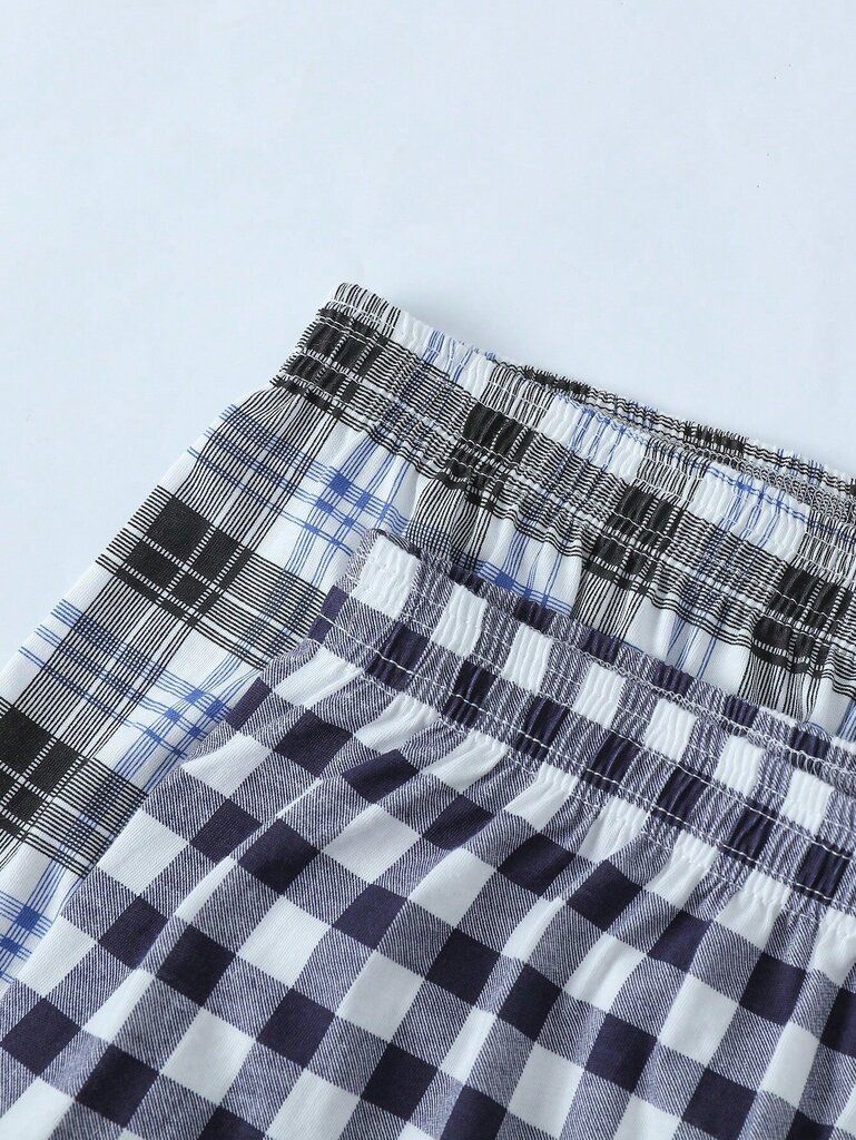 Miesten 2kpl Plaid Print bokserit·Multicolor·L hinta ja tiedot | Miesten kylpytakit ja pyjamat | hobbyhall.fi