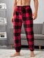 Miesten Buffalo Plaid Print Kiristysnyöri vyötäröllä Teddy Pyjamahousut·Multicolor·S hinta ja tiedot | Miesten kylpytakit ja pyjamat | hobbyhall.fi