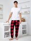 Miesten Buffalo Plaid Print Kiristysnyöri vyötäröllä Pyjama housut · Monivärinen · M hinta ja tiedot | Miesten kylpytakit ja pyjamat | hobbyhall.fi