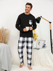 Miesten Buffalo Plaid Print PJ Set·Multicolor·M hinta ja tiedot | Miesten kylpytakit ja pyjamat | hobbyhall.fi