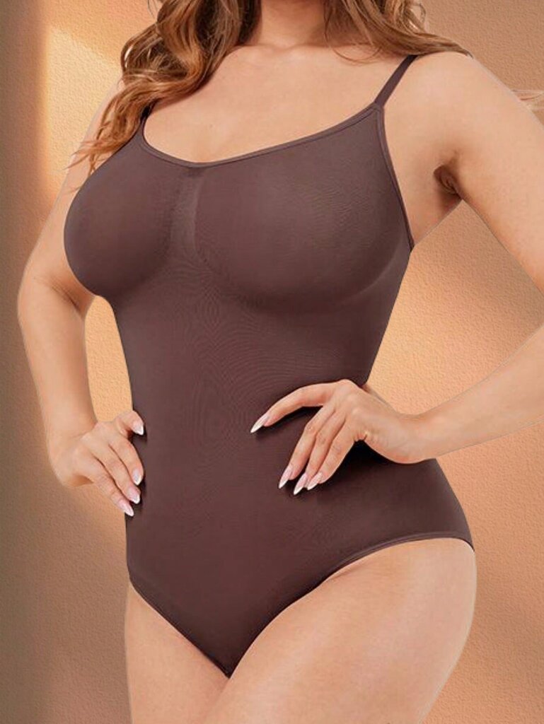 1-osainen saumaton Body Shaper Shaper Shapewear Controlilla, Push Up, Plus koko, Synnytyksen jälkeinen palautus·Kahviruskea·M hinta ja tiedot | Naamiaisasut | hobbyhall.fi