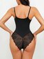 Contrast Lace Cami Shapewear Bodysuit·Musta·XXXL hinta ja tiedot | Naamiaisasut | hobbyhall.fi