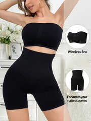 Solid Tube Top & High Waist Shortsit Shapewear Set · Musta hinta ja tiedot | Naamiaisasut | hobbyhall.fi