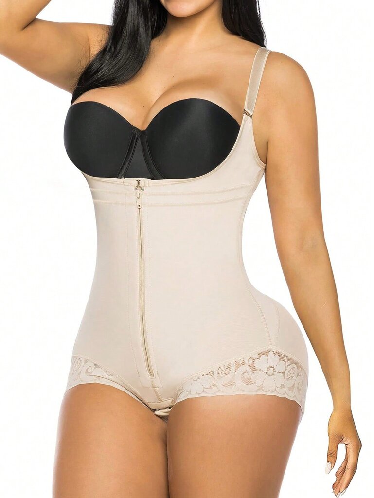 Musta 1kpl muotoiluasut naisille Control Body Shaper vetoketju avoin rintakehä Body·Beige·L hinta ja tiedot | Naamiaisasut | hobbyhall.fi