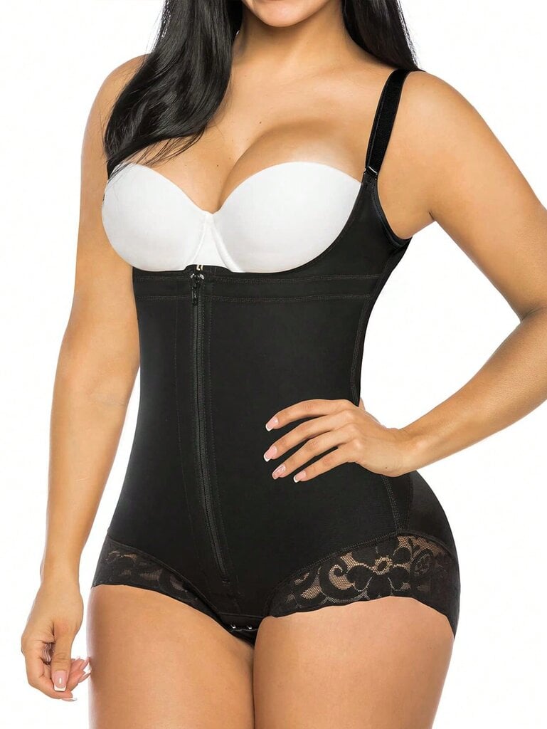 Musta 1kpl muotoiluvaatteita naisille Control Body Shaper vetoketju avoin rintakehä Body·Musta·XL hinta ja tiedot | Naamiaisasut | hobbyhall.fi