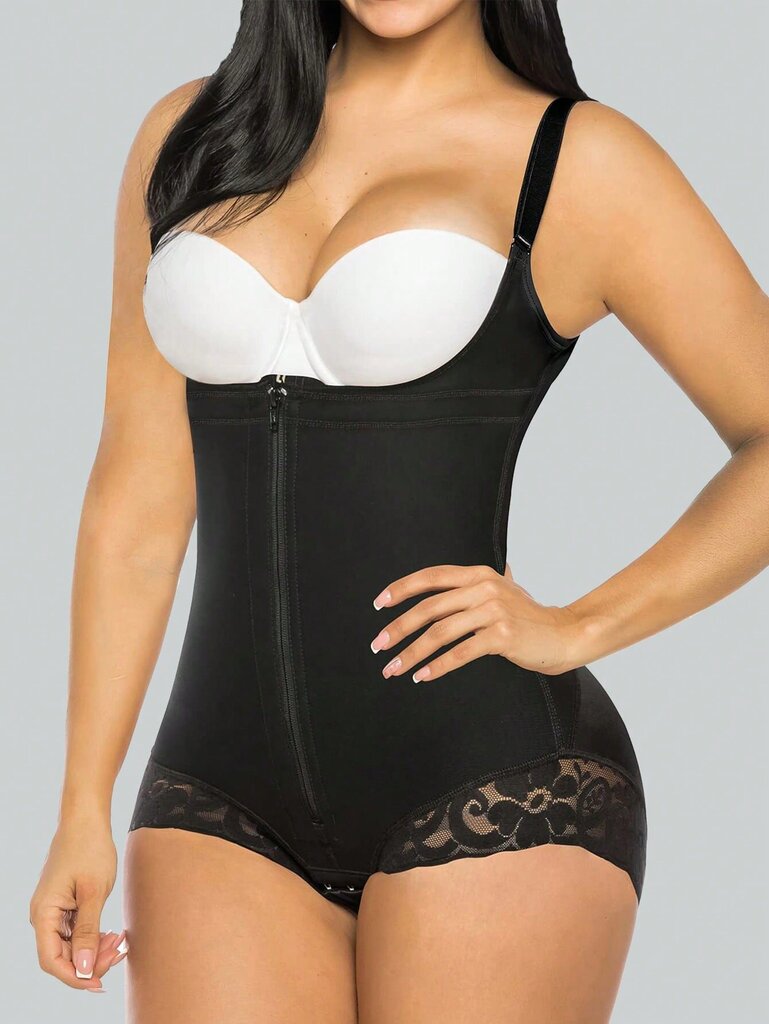 Musta 1kpl muotoiluasut naisille Control Body Shaper vetoketju avoin rintakehä Body·Musta·XS hinta ja tiedot | Naamiaisasut | hobbyhall.fi