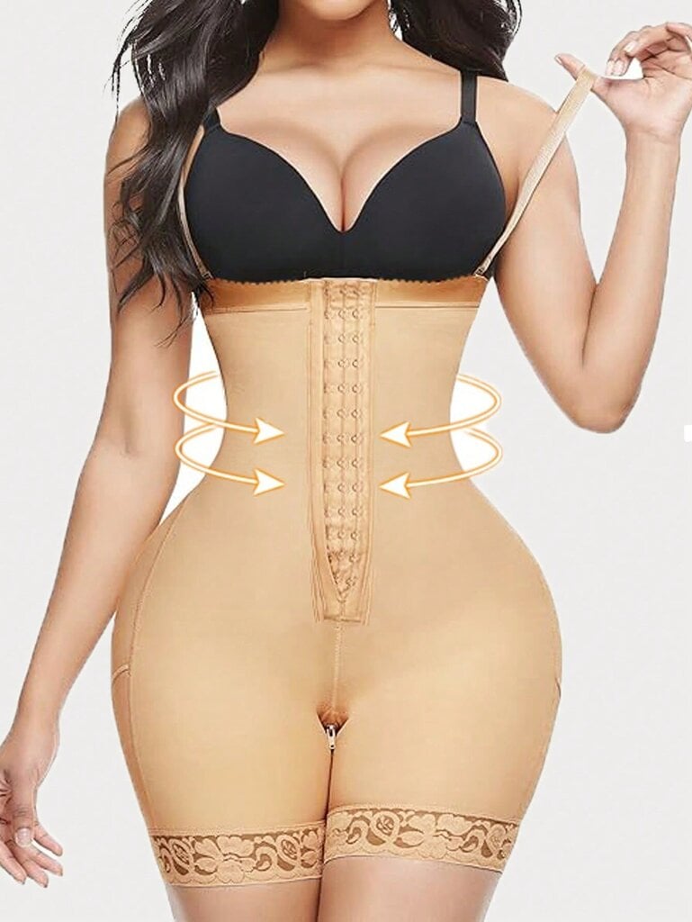 1kpl Compressing Full Shapewear Bodysuit Plus Size korkea vyötärö Body Shaper Control Faja Shortsit vyötärö Trainer vyö·Aprikoosi·S hinta ja tiedot | Naamiaisasut | hobbyhall.fi