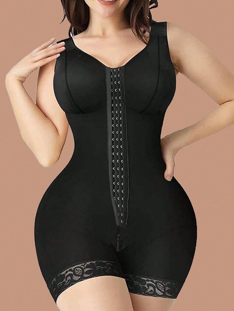 High Compression Shapewear haalari naisille Full Body Shaper 3 koukkua Vyötärö Trainer Butt Lifter·Musta·M hinta ja tiedot | Naamiaisasut | hobbyhall.fi