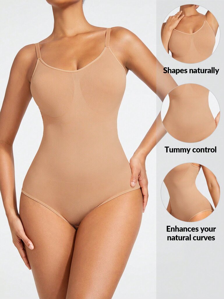 Solid Shapewear Bodysuit·Aprikoosi·L hinta ja tiedot | Naamiaisasut | hobbyhall.fi