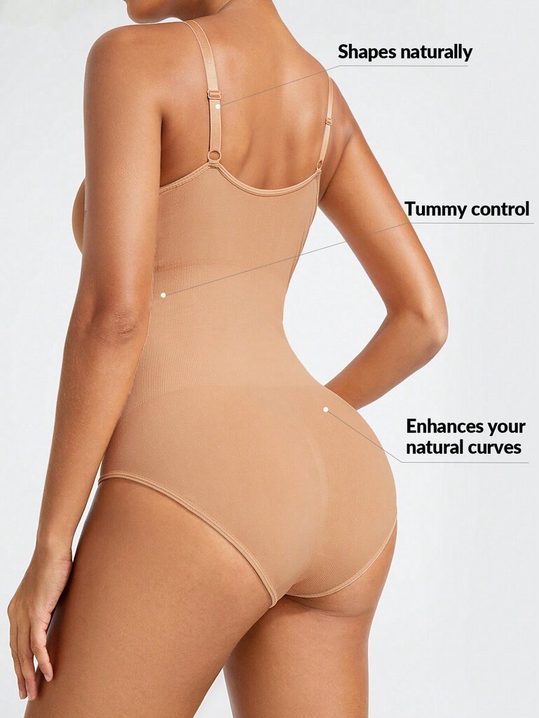 Solid Shapewear Bodysuit·Aprikoosi·L hinta ja tiedot | Naamiaisasut | hobbyhall.fi