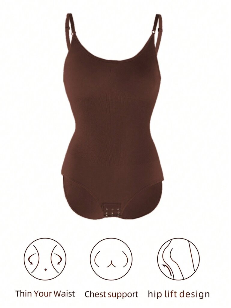 Solid Shapewear Bodysuit·Suklaanruskea·L hinta ja tiedot | Naamiaisasut | hobbyhall.fi