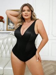 Plus Solid Shapewear Bodysuit·musta·3XL hinta ja tiedot | Muotoilevat alusvaatteet | hobbyhall.fi