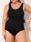 Plus Solid Shapewear Bodysuit·musta·1XL hinta ja tiedot | Muotoilevat alusvaatteet | hobbyhall.fi