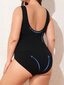 Plus Solid Shapewear Bodysuit·musta·1XL hinta ja tiedot | Muotoilevat alusvaatteet | hobbyhall.fi