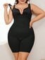 Naisten plus-koon yksivärinen muotopuku Body Body Shaper·musta·1XL hinta ja tiedot | Muotoilevat alusvaatteet | hobbyhall.fi