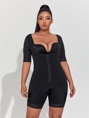 Plus Lace Trim Shapewear Bodysuit·Musta·1XL hinta ja tiedot | Muotoilevat alusvaatteet | hobbyhall.fi