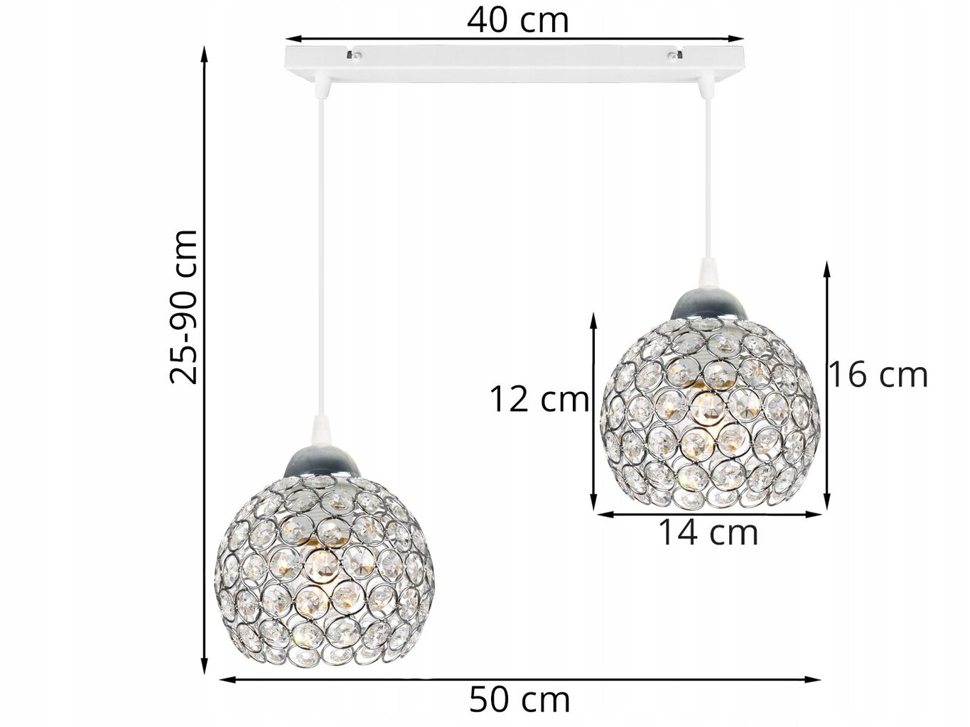 LightHome riipus kristalli hinta ja tiedot | Riippuvalaisimet | hobbyhall.fi