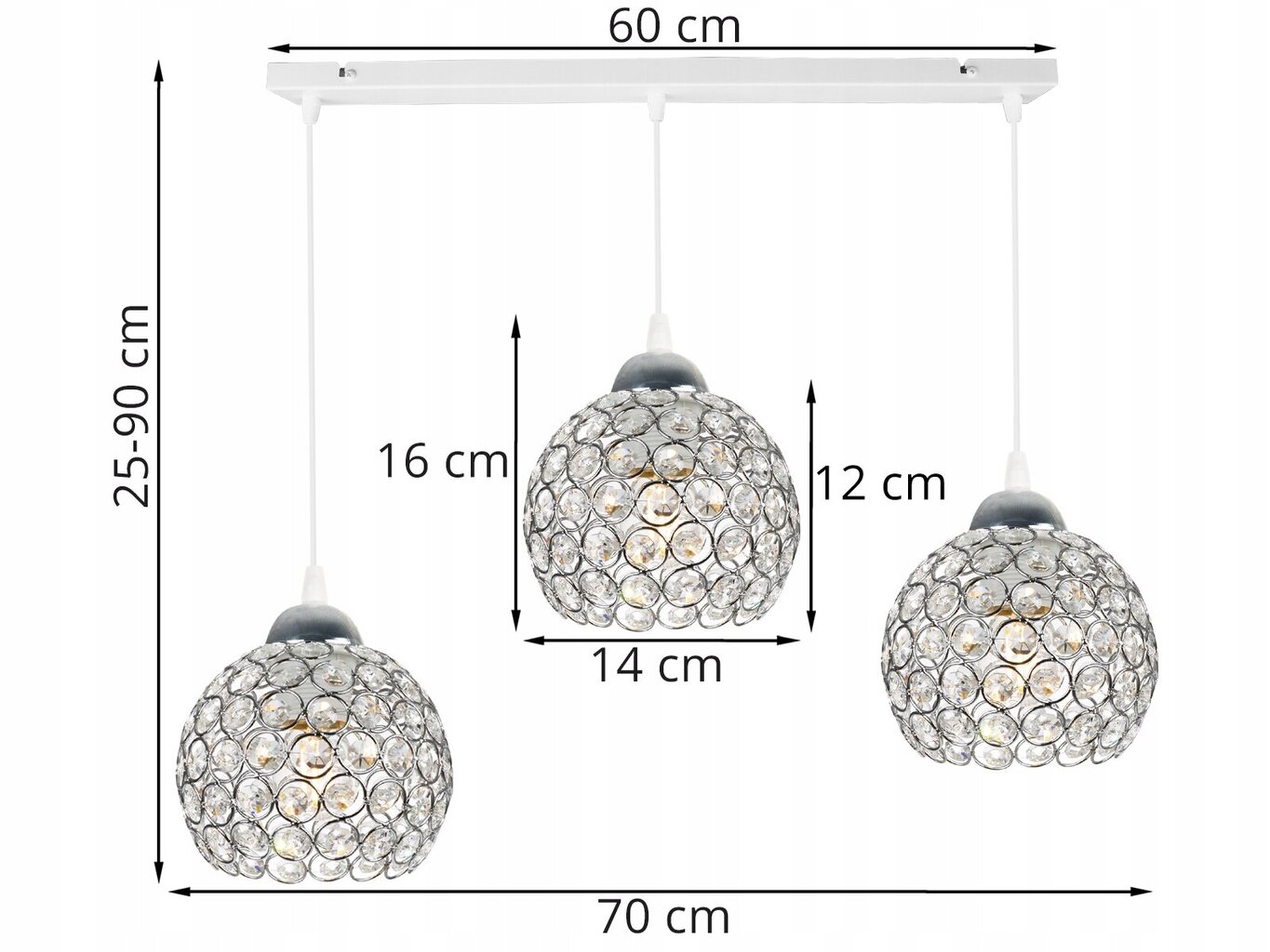 LightHome riipus kristalli hinta ja tiedot | Riippuvalaisimet | hobbyhall.fi