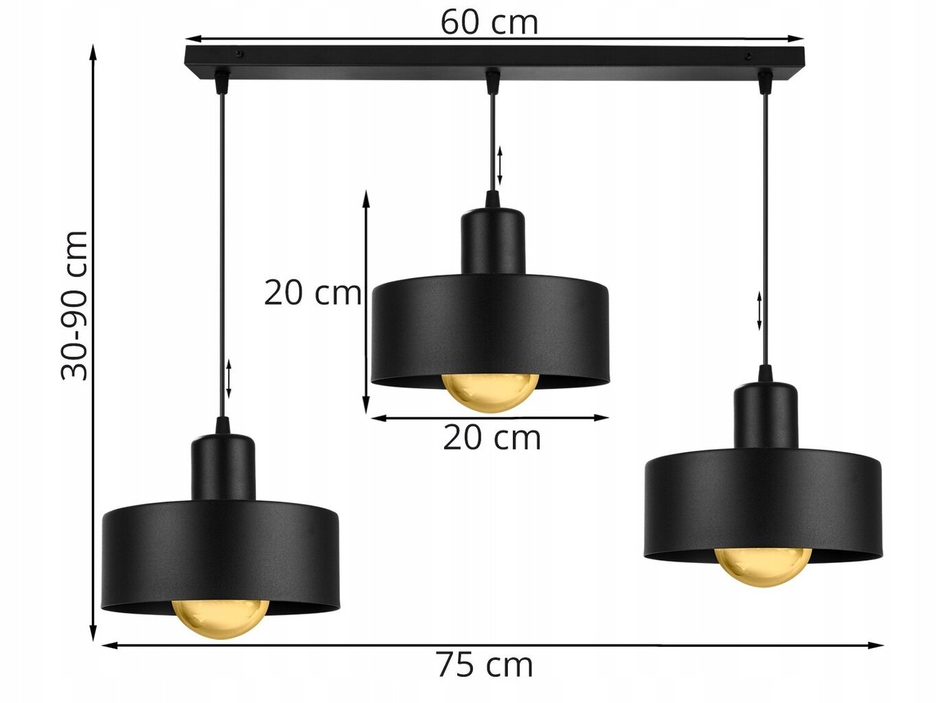 LightHome riipus Barcelona hinta ja tiedot | Riippuvalaisimet | hobbyhall.fi