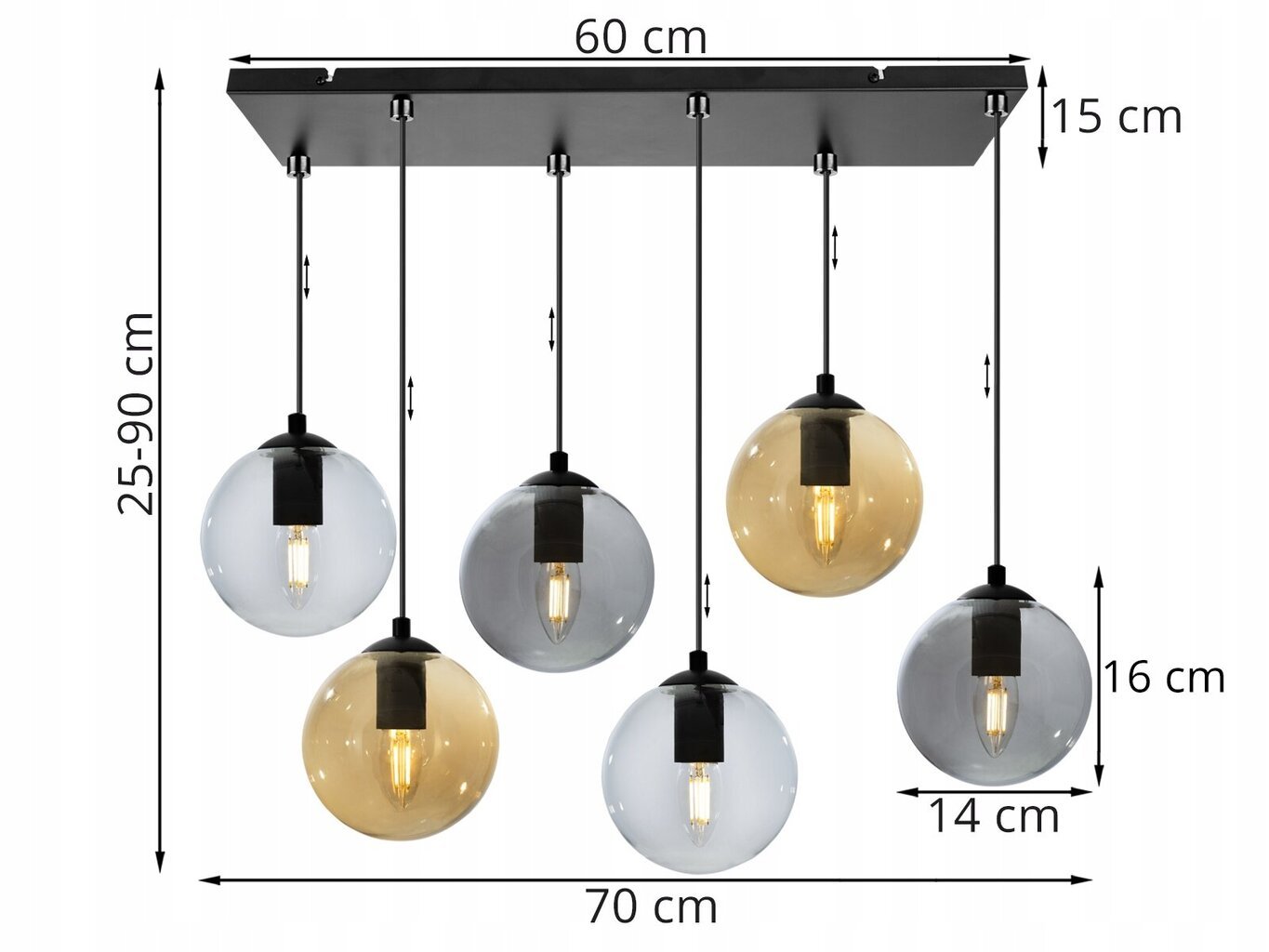 LightHome riipus Pariisi hinta ja tiedot | Riippuvalaisimet | hobbyhall.fi