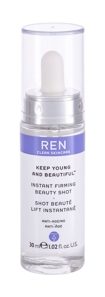 REN Clean Skincare Keep Young And Beautiful Instant Firming Beauty Shot ihoseerumi 30 ml hinta ja tiedot | Kasvoöljyt ja seerumit | hobbyhall.fi