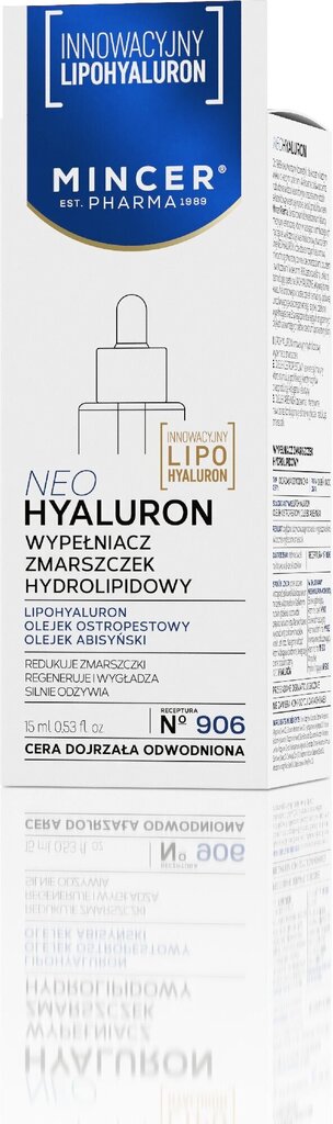 Ryppyjä ehkäisevä kasvoseerumi Mincer Pharma Neo Hyaluron Nr. 906, 50 ml hinta ja tiedot | Kasvoöljyt ja seerumit | hobbyhall.fi