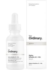 Kasvojen seerumi The Ordinary Alpha Arbutin 2% + HA 30 ml hinta ja tiedot | The Ordinary Hajuvedet ja kosmetiikka | hobbyhall.fi