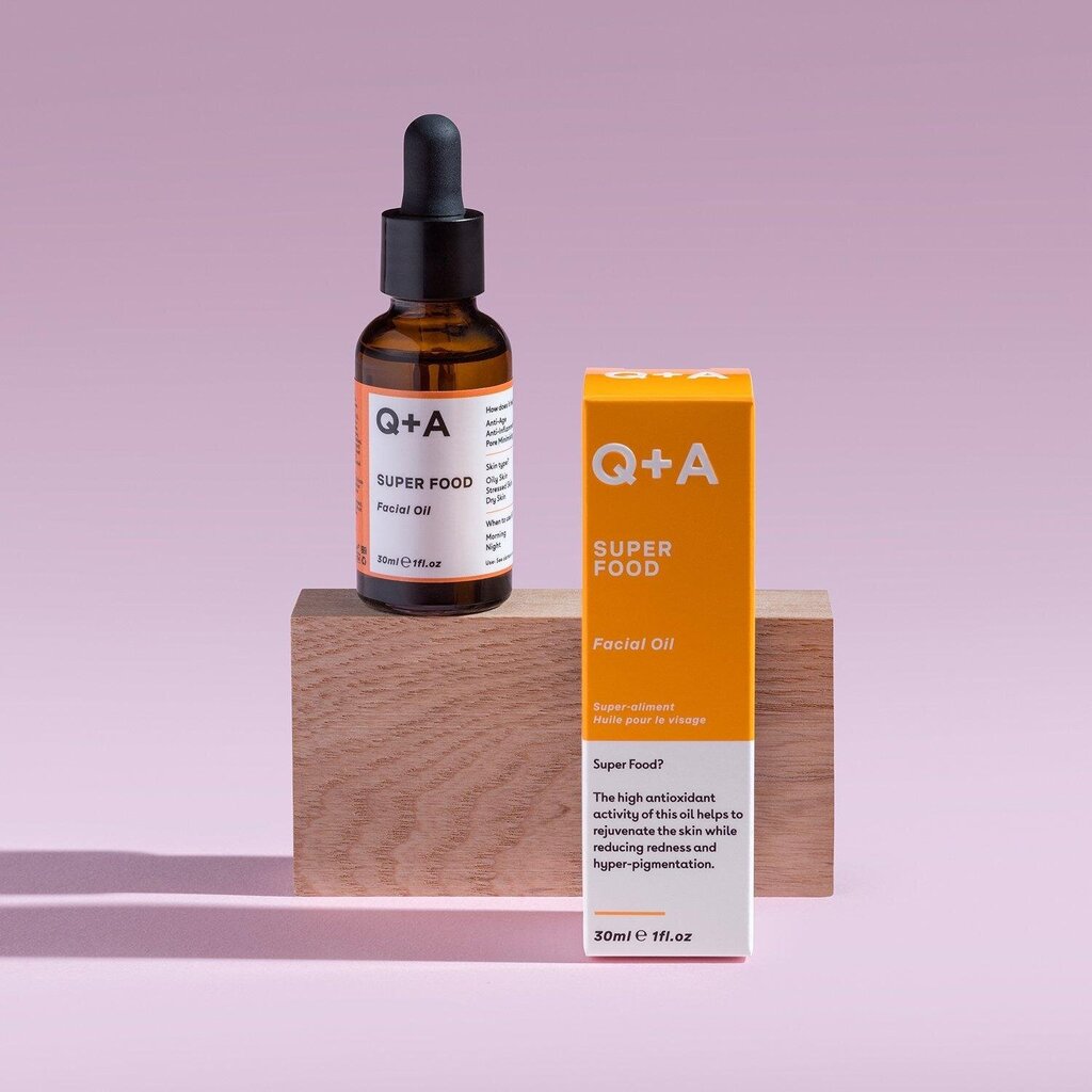 Q+A Super Food Facial Oil kasvoöljy 30 ml hinta ja tiedot | Kasvoöljyt ja seerumit | hobbyhall.fi