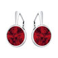 Hopeiset korvakorut „Clarice (Scarlet)“ Swarovskin kristalleilla DS03A158 hinta ja tiedot | Korvakorut | hobbyhall.fi